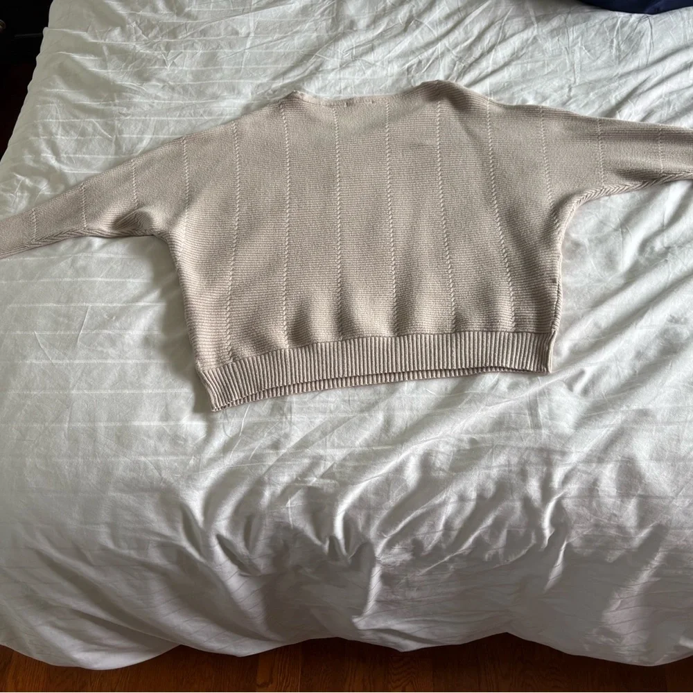 Tahari Ribbed Scoopneck Sweater in Blush - Picture 4 of 7